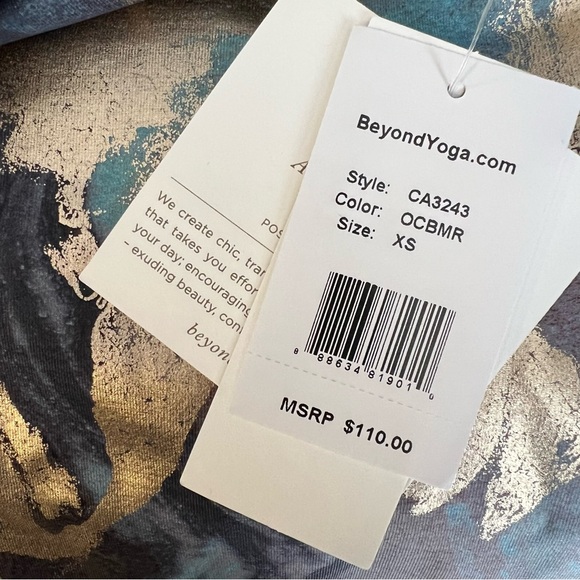 Beyond Yoga Marble Powershine High Waisted Midi Leggings size XS NWT - Picture 7 of 7